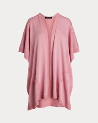 Belting-Motif Jacquard Ruana