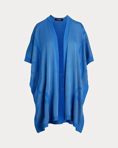 Belting-Motif Jacquard Ruana