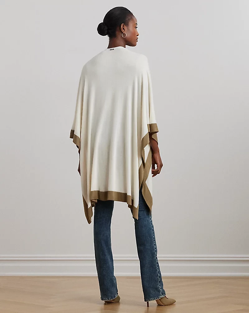 Two-Tone Knit Ruana