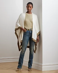 Two-Tone Knit Ruana