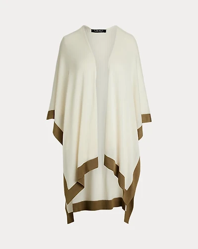 Two-Tone Knit Ruana