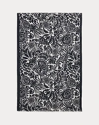 Floral Linen-Cotton Wrap Scarf
