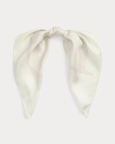 Logo-Print Silk Square Scarf