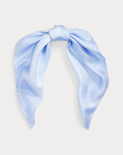 Logo-Print Silk Square Scarf