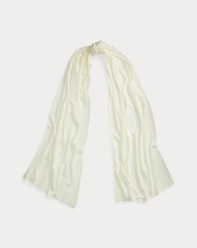 Pointelle-Knit Wrap Scarf