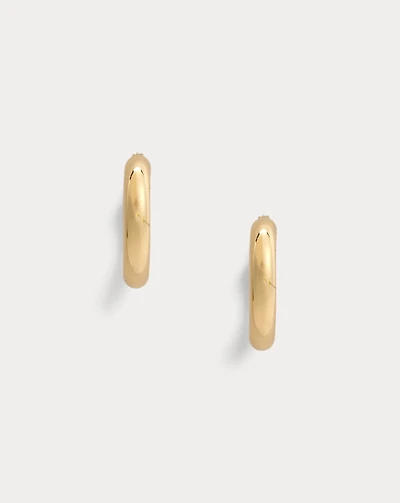 Gold-Plated-Brass Hoop Earrings