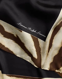 Belting-Print Silk Square Scarf