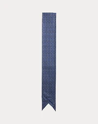 Geo-Print Logo Silk Diamond Scarf