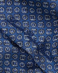 Geo-Print Logo Silk Diamond Scarf