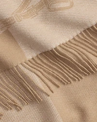 Belting-Motif & Logo Jacquard Wrap Scarf
