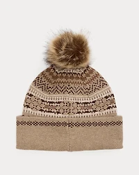 Fair Isle Pom-Pom Wool-Blend Beanie