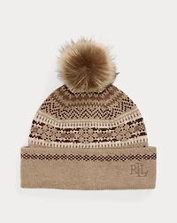 Fair Isle Pom-Pom Wool-Blend Beanie