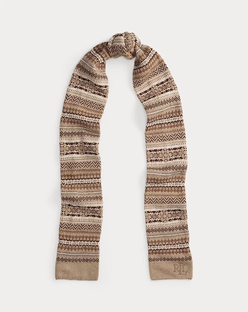 Fair Isle Wool-Blend Scarf