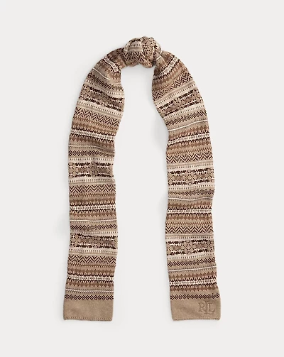 Fair Isle Wool-Blend Scarf