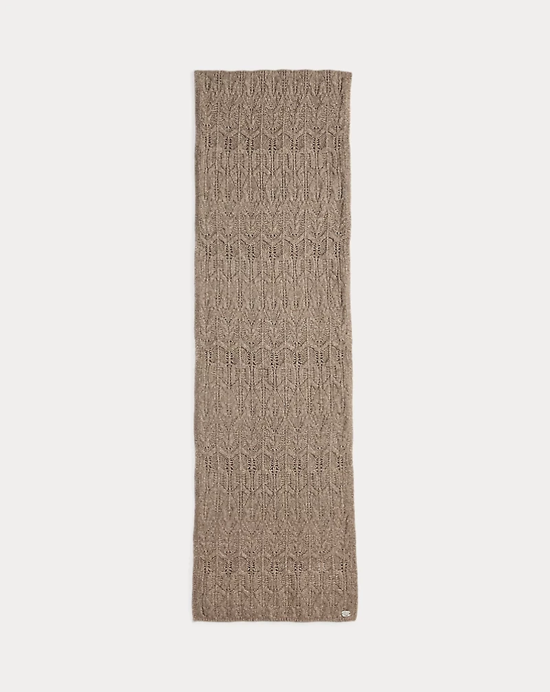 Pointelle-Knit Cotton-Blend Scarf