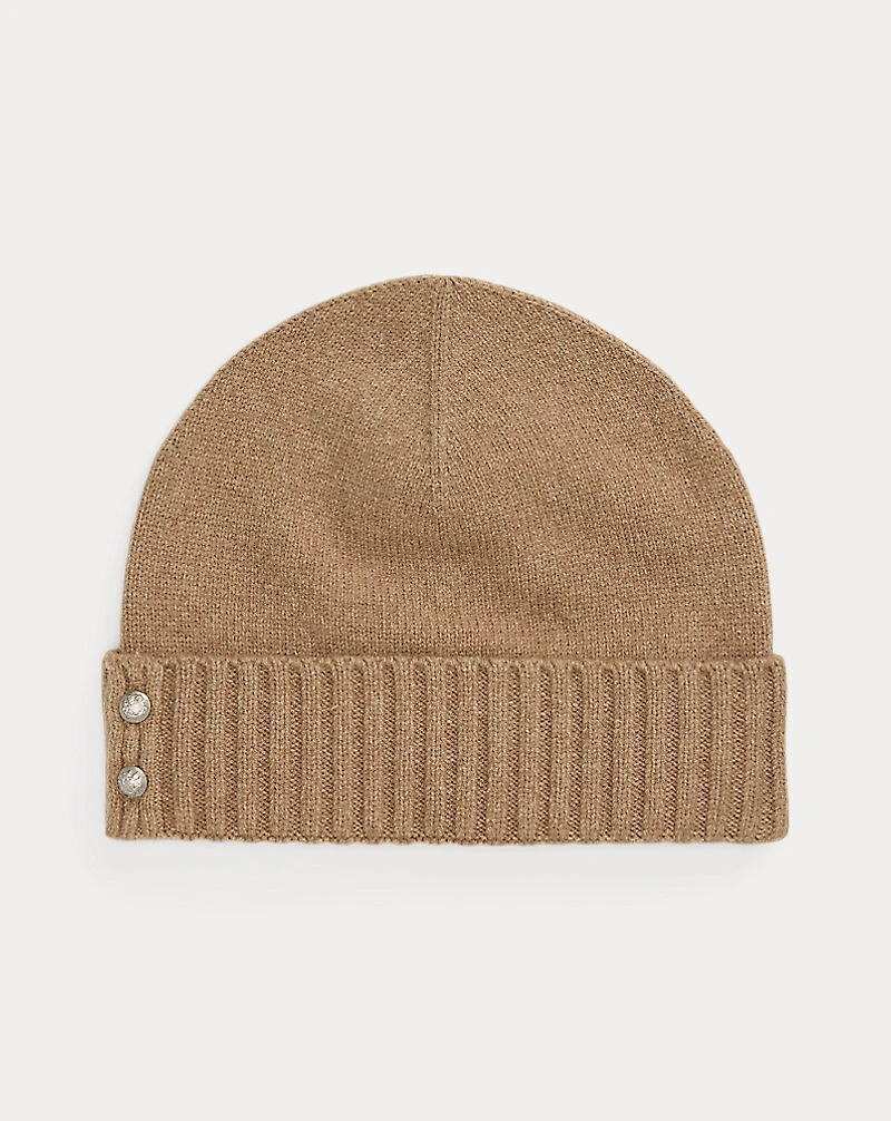 Button-Trim Knit Beanie