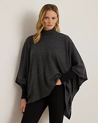 Mockneck Knit Poncho