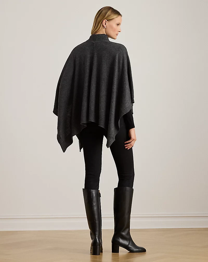 Mockneck Knit Poncho