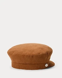 Button-Trim Corduroy Cap