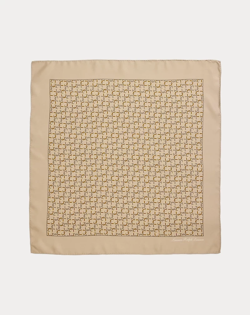 Geo-Print Silk Square Scarf