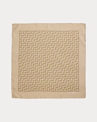 Geo-Print Silk Square Scarf