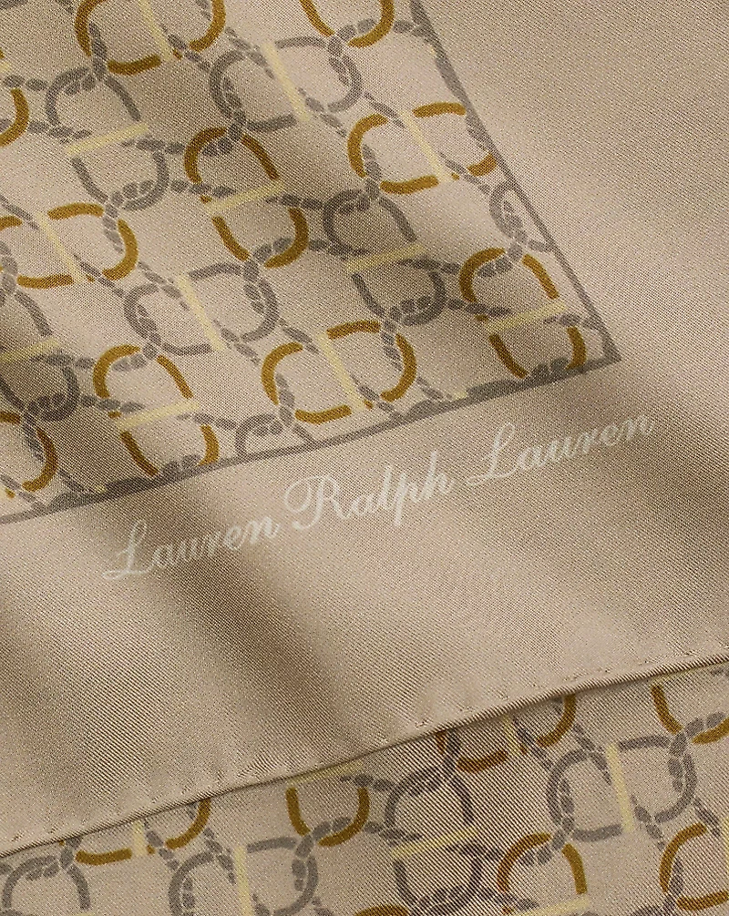 Geo-Print Silk Square Scarf