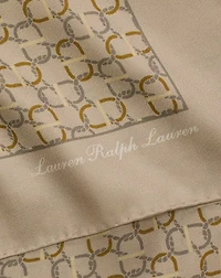 Geo-Print Silk Square Scarf