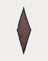 Floral Silk Diamond Scarf