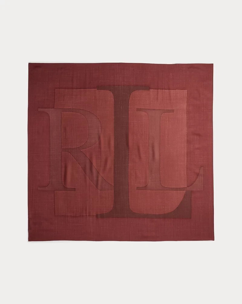Logo Jacquard Wool-Silk Square Scarf