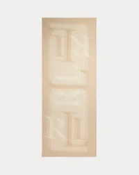 Logo Jacquard Wool Wrap Scarf