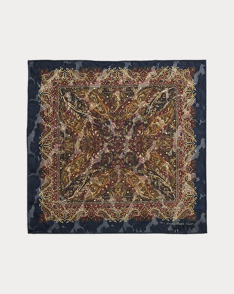 Paisley Silk Square Scarf