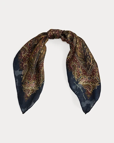 Paisley Silk Square Scarf
