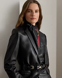 Belting-Print Color-Blocked Silk Scarf