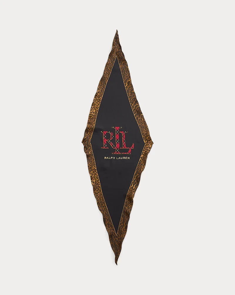 Plaid Logo Silk Diamond Scarf