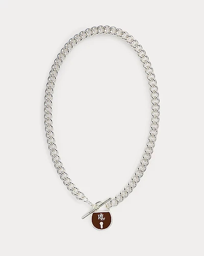 Silver-Plated Padlock Pendant Necklace