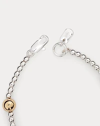 Two-Tone Beaded Station Bracelet