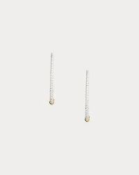 Two-Tone Beaded Hoop Earrings