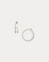 Silver-Plated Split Hoop Earrings