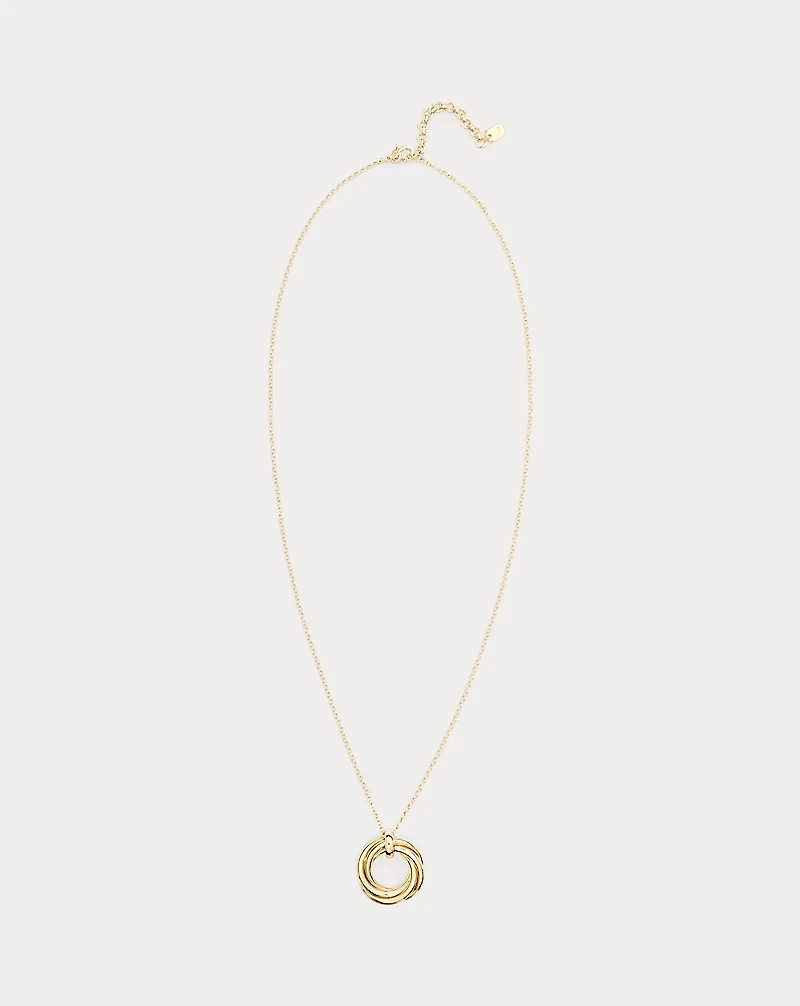 Gold-Plated Knot Pendant Necklace