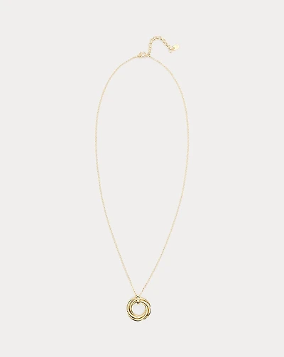 Gold-Plated Knot Pendant Necklace