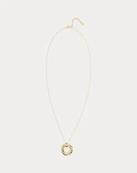 Gold-Plated Knot Pendant Necklace