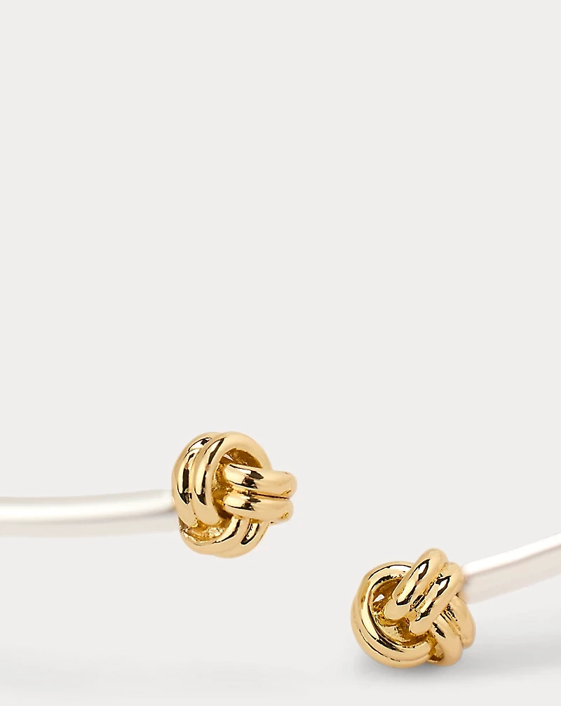 Two-Tone Knot Hinge Bangle