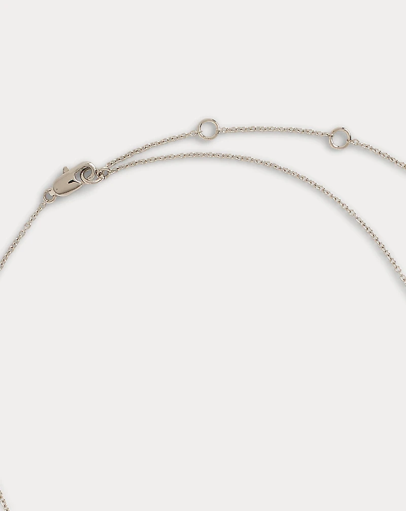 Rhodium-Plated Cubic Zirconia Necklace
