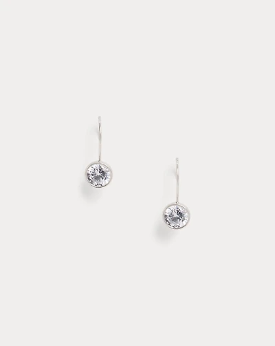 Rhodium-Plated Cubic Zirconia Earrings