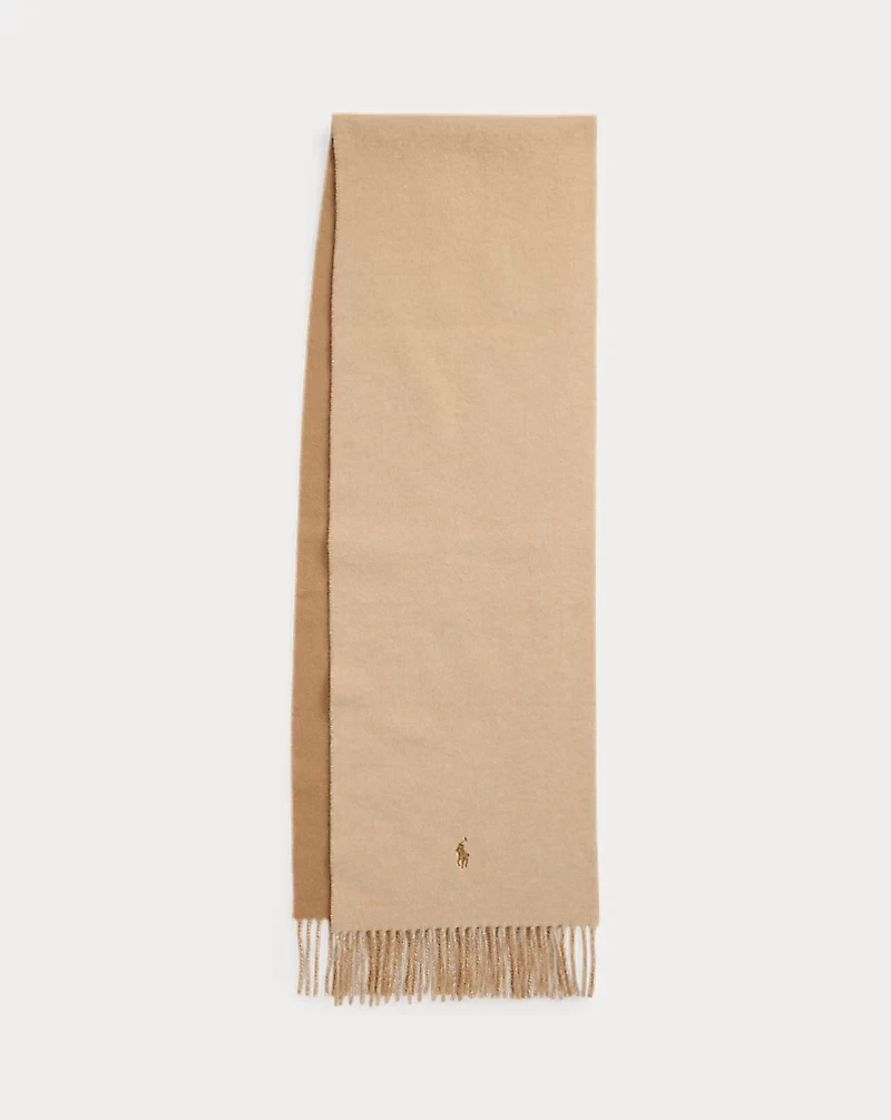 Fringe-Trim Wool Scarf