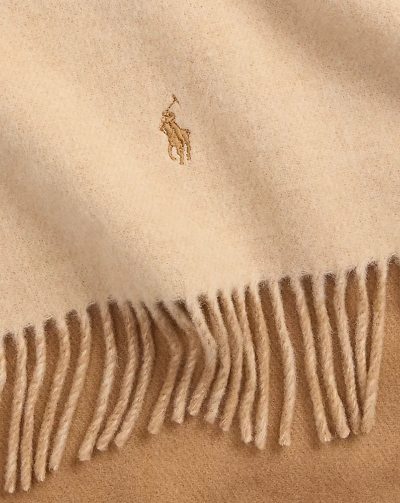 Fringe-Trim Wool Scarf