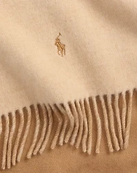 Fringe-Trim Wool Scarf