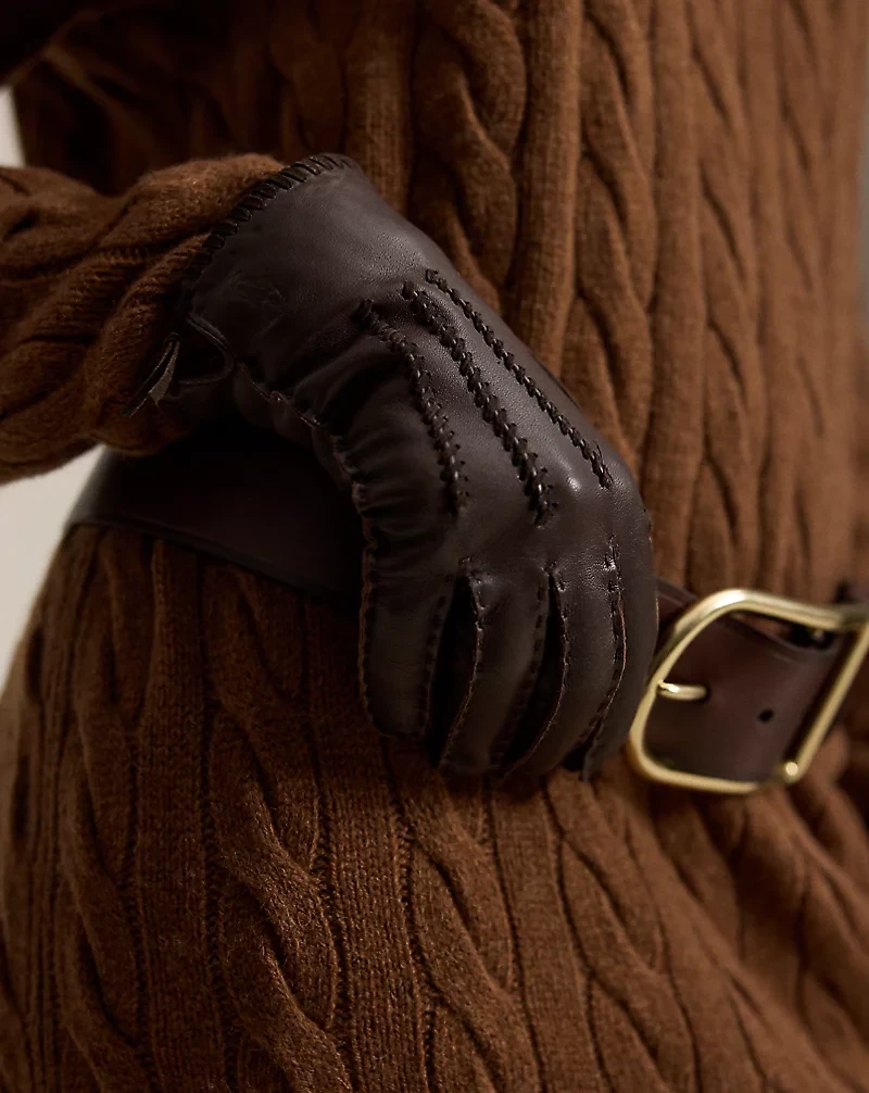 Stitched Suede Gloves