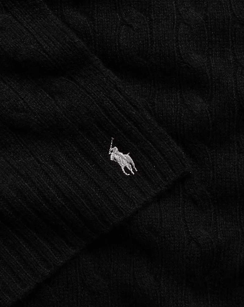 Cable-Knit Wool-Cashmere Scarf