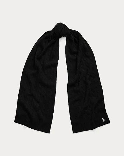 Cable-Knit Wool-Cashmere Scarf